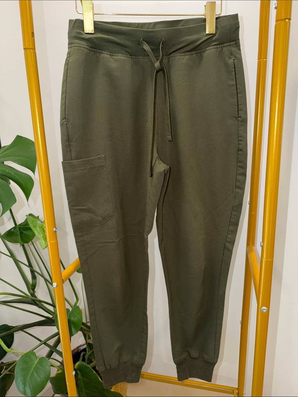Women’s Olive Green Drawstring Jogger Pants